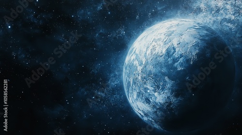 Blue Watercolor Space Background

