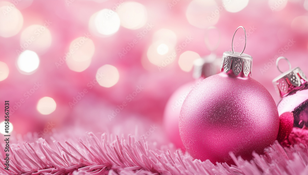 Pink Christmas background Pink Christmas background