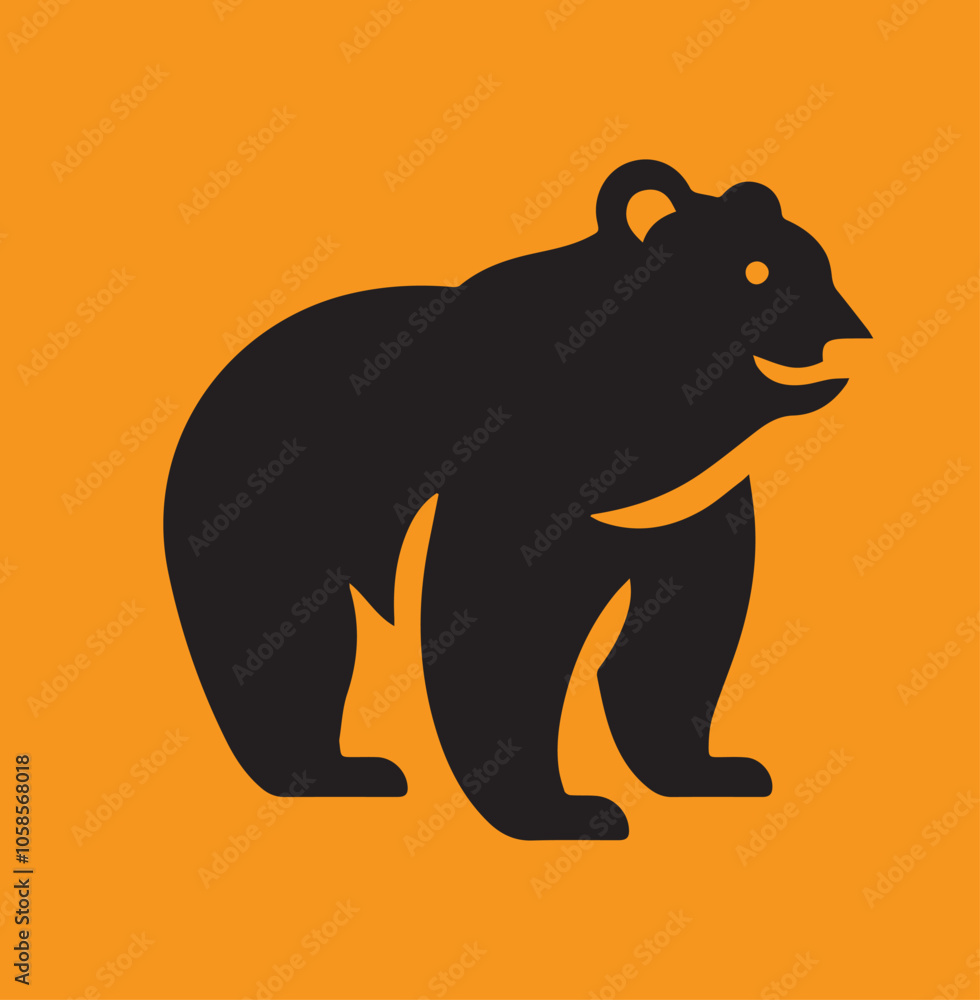 Obraz premium bear silhouette vector