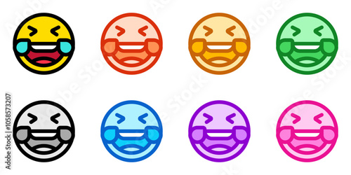 Editable laughing-out-loud expression emoticon vector icon. Part of a big icon set family. Part of a big icon set family. Perfect for web and app interfaces, presentations, infographics, etc
