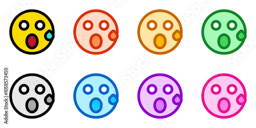 Editable suprised expression emoticon vector icon. Part of a big icon set family. Part of a big icon set family. Perfect for web and app interfaces, presentations, infographics, etc