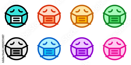 Editable sick mask expression emoticon vector icon. Part of a big icon set family. Part of a big icon set family. Perfect for web and app interfaces, presentations, infographics, etc