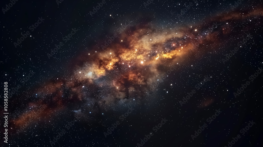 The Milky Way galaxy and a star-filled night sky. The Milky Way galaxy and a star-filled night sky.