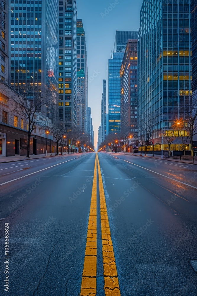 serene street in gentle morning light serene street in gentle morning light