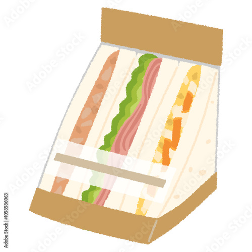 ミックスサンド（サンドイッチ）のイラスト