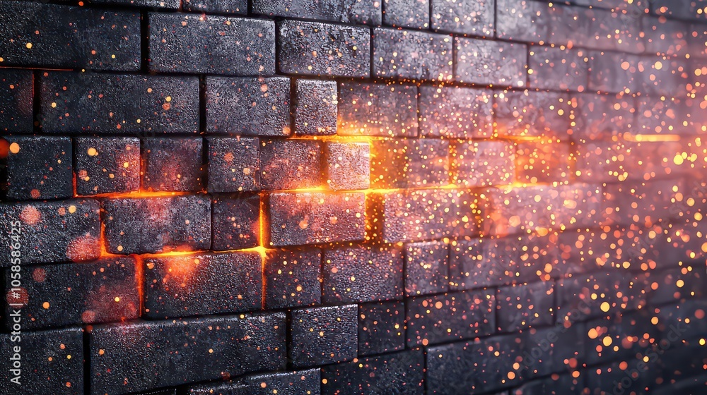Fototapeta premium Data streams. Data streams being filtered through a firewall.