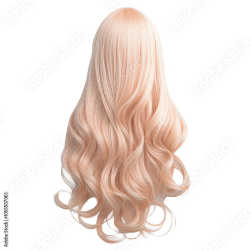 A long blonde wig with a wavy texture