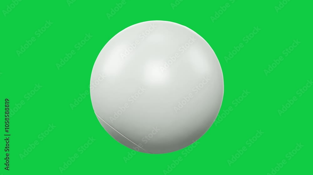 Animation Rotating Lacrosse Ball Greenscreen Background Animation Rotating Lacrosse Ball Greenscreen Background