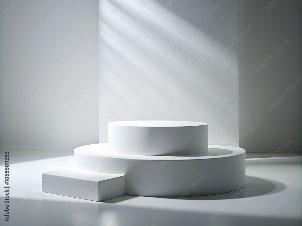 Modern Product Display Podiums - 3D Rendering for Branding and Presentations Modern Product Display Podiums - 3D Rendering for Branding and Presentations