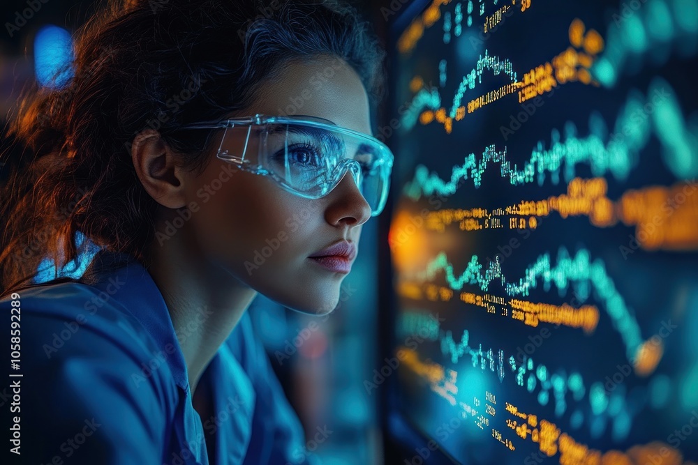 Woman Analyzing Data Woman Analyzing Data
