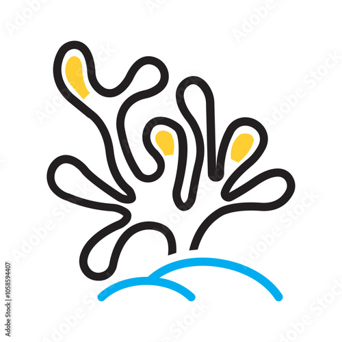 Vector multicolor icon for Weed