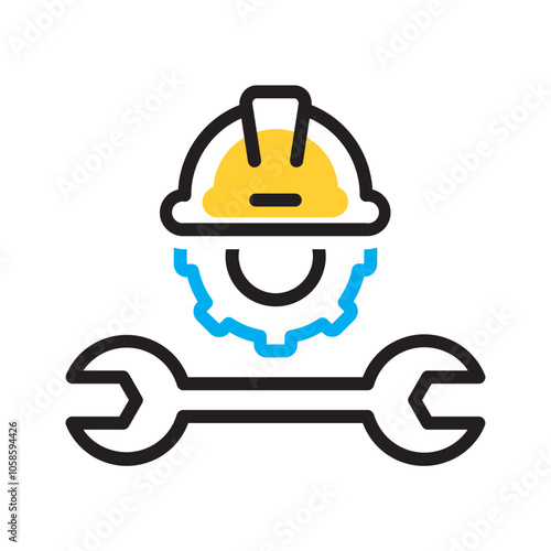 Vector multicolor icon for Constructive