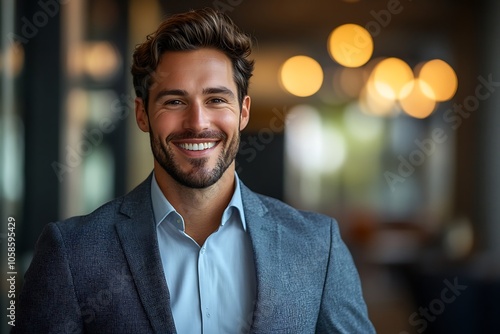 Confident Businessman Headshot - Approachable and Successful