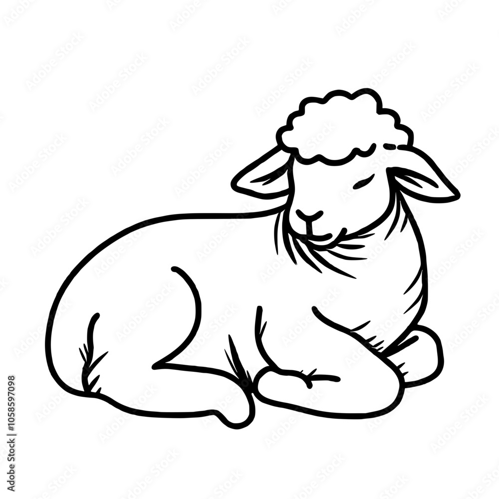 lamb of god Hand drawn Christmas Winter christianity religion graphic vector illustration isolated on white background color editable lamb of god Hand drawn Christmas Winter christianity religion graphic vector illustration isolated on white background color editable