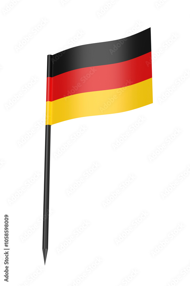 German flag toothpick on transparent background German flag toothpick on transparent background