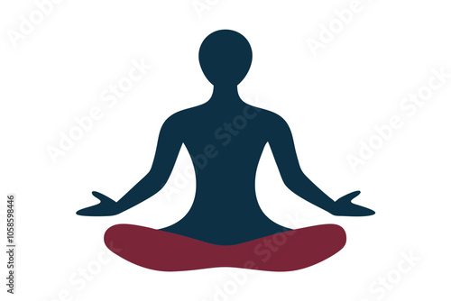 silhouette of a person in yoga position