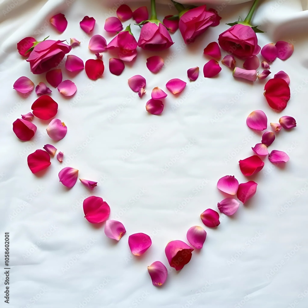 red rose petals and heart red rose petals and heart
