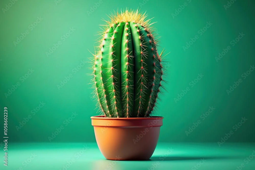 Stylish 3D cactus illustration on a soft green backdrop, perfect for home decoration, nature-inspired designs, and various digital creative projects to elevate any space. Stylish 3D cactus illustration on a soft green backdrop, perfect for home decoration, nature-inspired designs, and various digital creative projects to elevate any space.