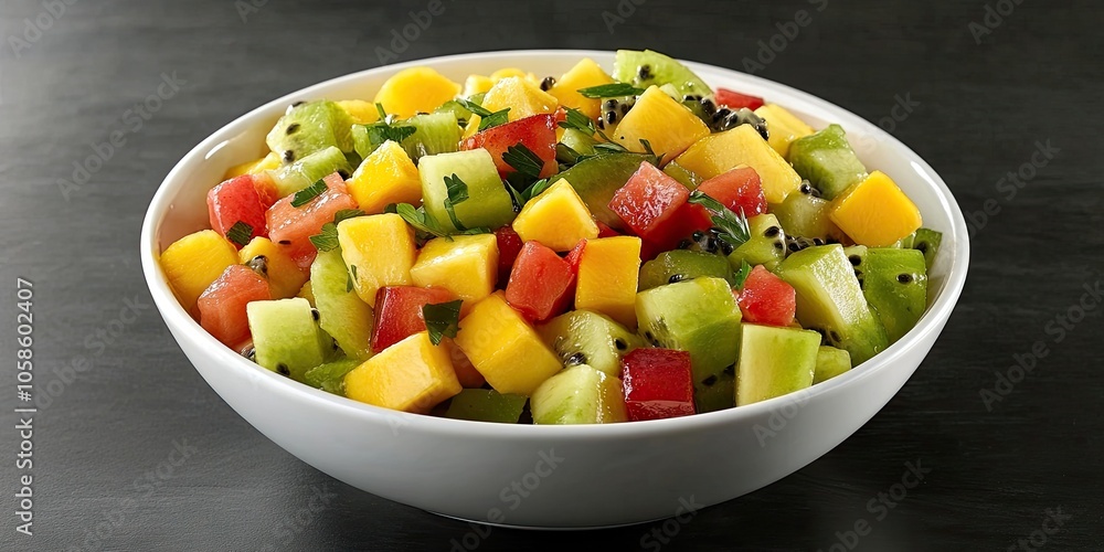Tropical Delight A bowl brimming with a refreshing mix of vibrant, freshly chopped fruits like kiwi, papaya, mango, and passion fruit. This healthy and colorful summer treat is irresistible! Tropical Delight A bowl brimming with a refreshing mix of vibrant, freshly chopped fruits like kiwi, papaya, mango, and passion fruit. This healthy and colorful summer treat is irresistible!