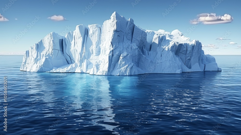 Floating Antarctic iceberg symbolizes climate change and environmental conservation challenges impacting sea levels and ice melting, highlighting urgency for action Floating Antarctic iceberg symbolizes climate change and environmental conservation challenges impacting sea levels and ice melting, highlighting urgency for action