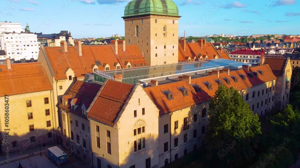 Aerial view of Stockholm, Sweden buildings and rooftops Aerial view of Stockholm, Sweden buildings and rooftops