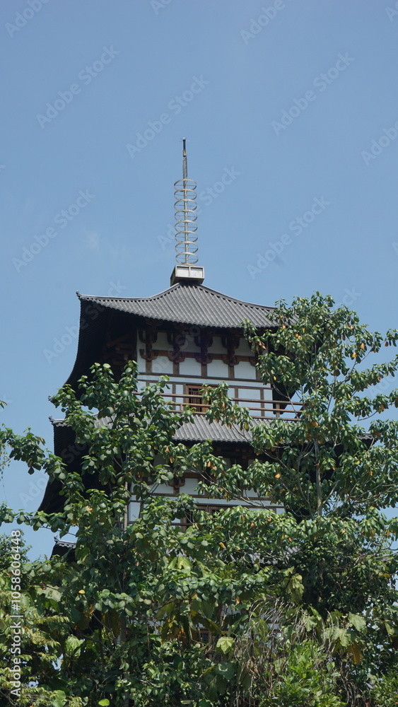 Japanese-Style Pagoda at Educational Tourist Site Japanese-Style Pagoda at Educational Tourist Site
