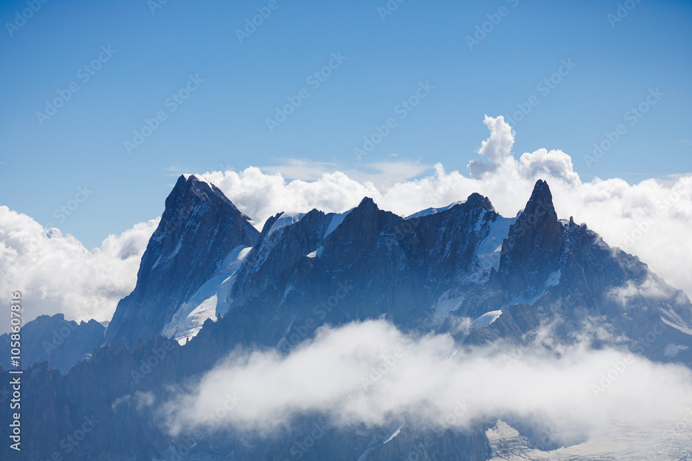 Naklejka premium view over the alps