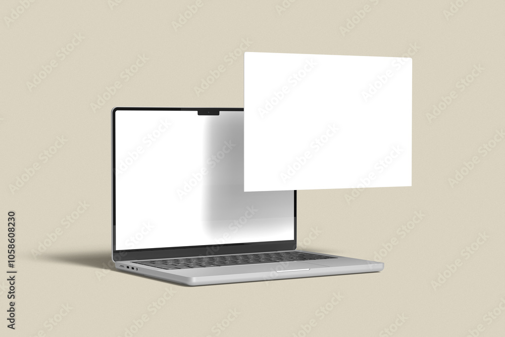 Laptop Screen Website Blank Mockup Laptop Screen Website Blank Mockup