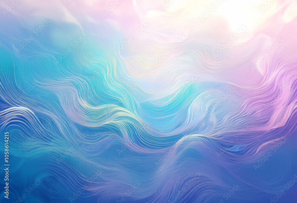 An abstract background of soft, flowing waves in shades of blue, pink, and white. An abstract background of soft, flowing waves in shades of blue, pink, and white.