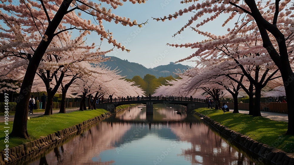 Hanami is a Japanese holiday that celebrates the arrival of spring and the beauty of cherry blossoms.