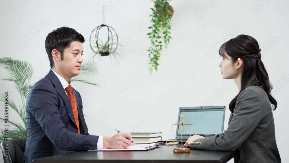トラブルの相談を受ける弁護士