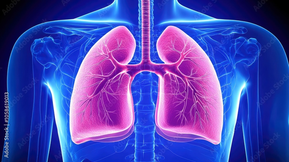 Human Lungs Anatomy 3D Illustration Human Lungs Anatomy 3D Illustration
