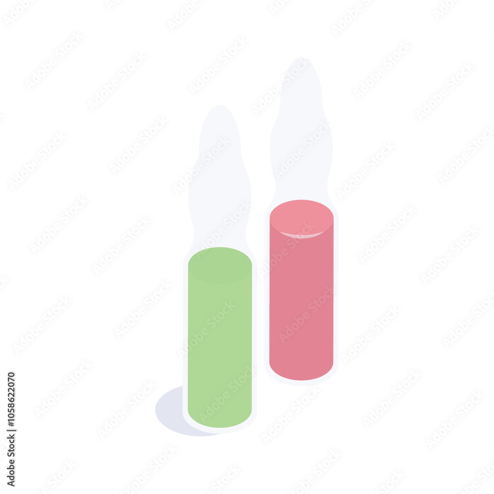 Icon of vials containing liquid solution for medical or laboratory use Icon of vials containing liquid solution for medical or laboratory use