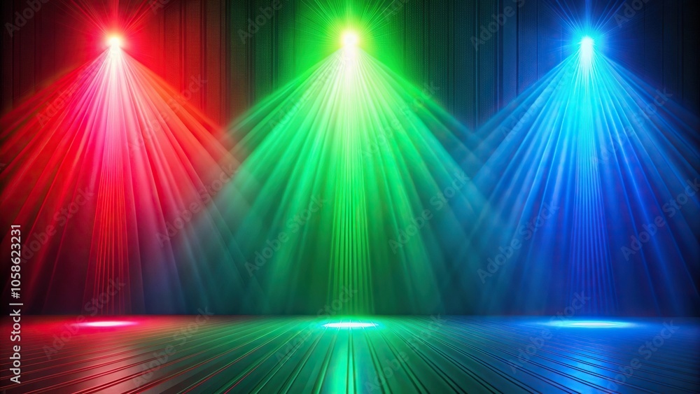 Colorful abstract background with red, blue, and green light close-up Colorful abstract background with red, blue, and green light close-up