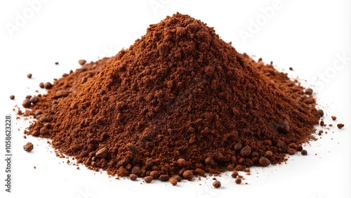 Wallpaper Mural coffee powder spread on white background Torontodigital.ca