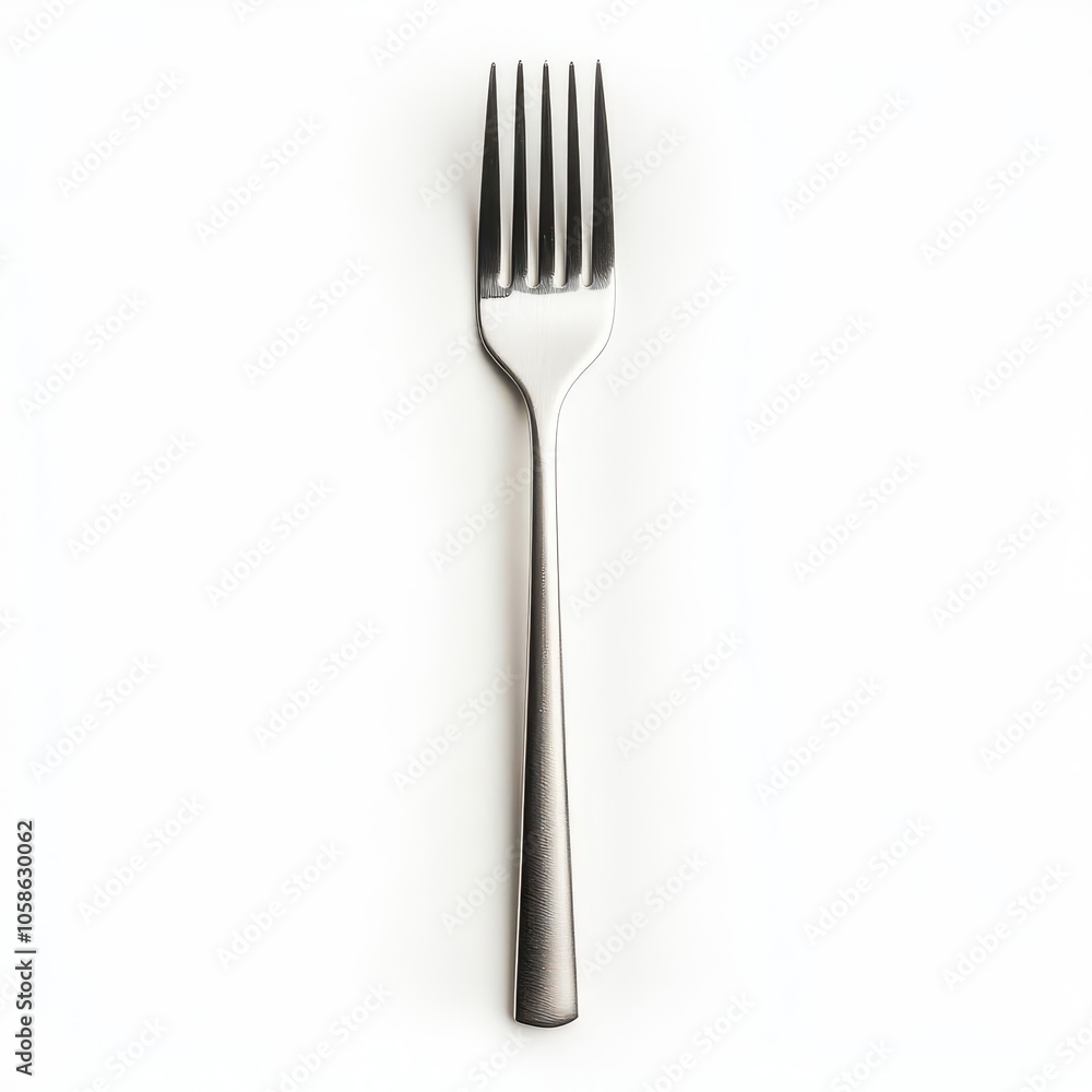 a salad fork, kitchen utensil, stainless steel, modern style, isolated on white background a salad fork, kitchen utensil, stainless steel, modern style, isolated on white background