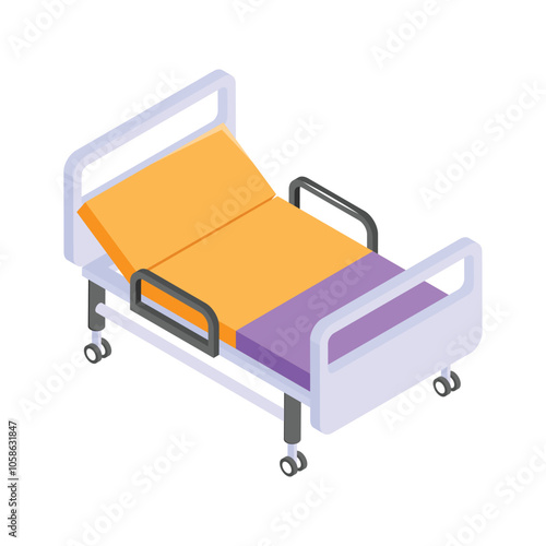 Hospital bed for patient care and medical treatment