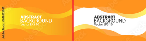 Set Of Minimal Abstract Wave Background With Dynamic Orange Color And White. Motion Illustration. Trendy gradients. Can be used for advertising, marketing, presentation, landing page. Vector EPS 10