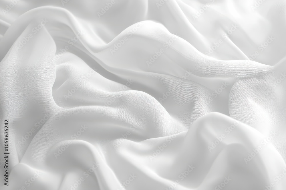 Soft Gray Waves on Minimalist White Background Soft Gray Waves on Minimalist White Background