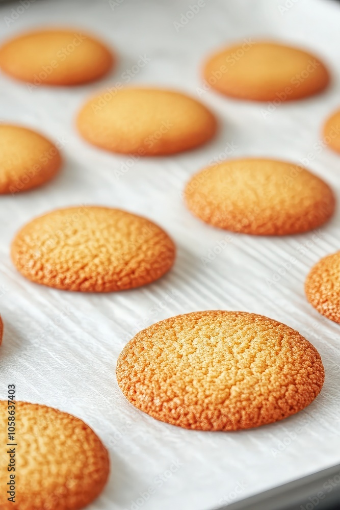 Freshly Baked Gluten-Free Cookies on Baking Tray Freshly Baked Gluten-Free Cookies on Baking Tray