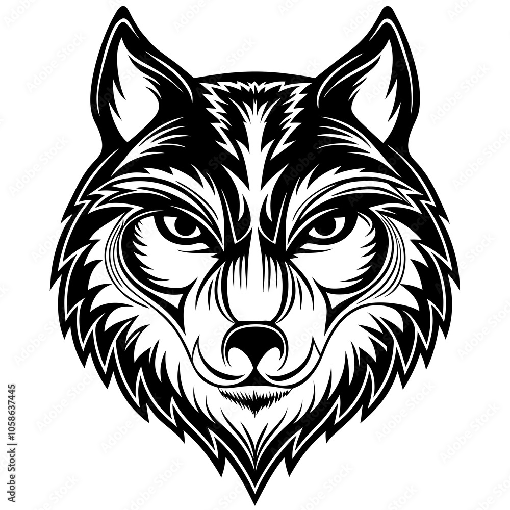 Fototapeta premium Wolf Vector Illustration.