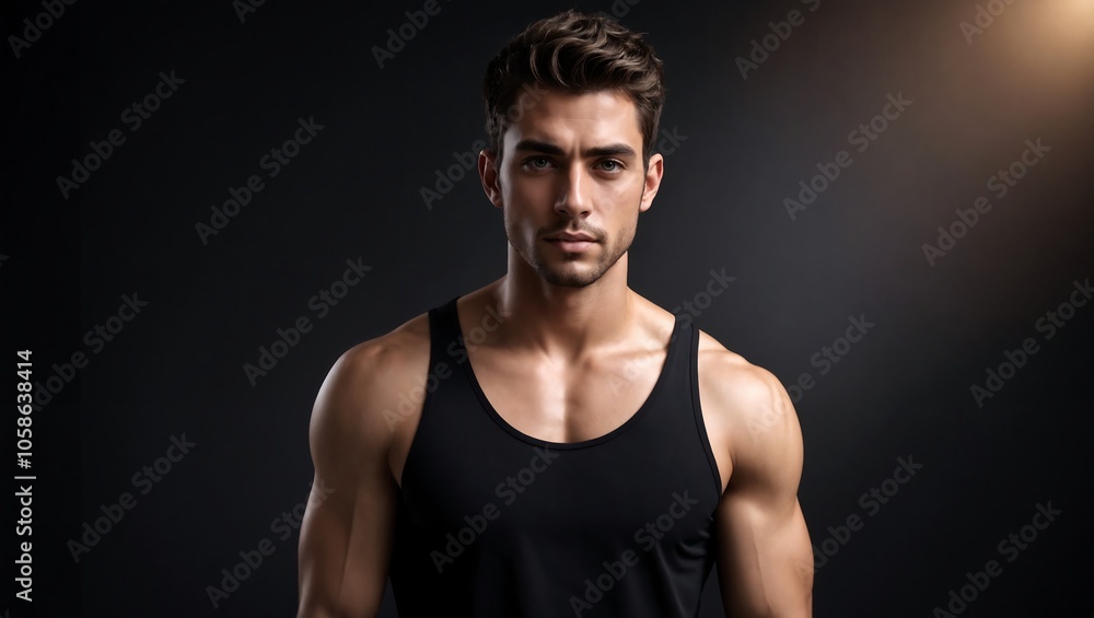 Fototapeta premium Portrait of a man in casual outfit.