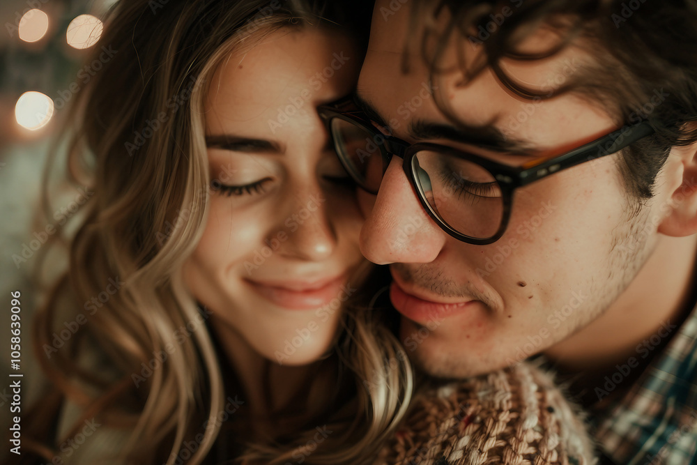 Generative AI Image of Cozy Couple in Love Spending Quality Time Together at Home Generative AI Image of Cozy Couple in Love Spending Quality Time Together at Home