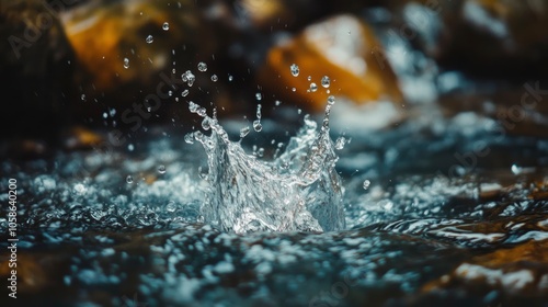 Wallpaper Mural Water Splash in a Stream Torontodigital.ca