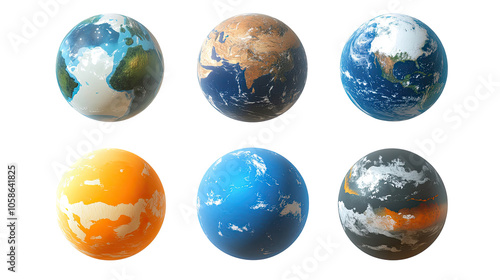 Wallpaper Mural Visual Representation of Earth's Climate Change Effects From Space Generative AI Torontodigital.ca