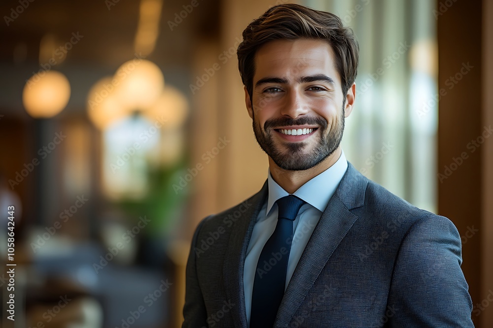 Confident Businessman in Suit - Headshot with Smile Confident Businessman in Suit - Headshot with Smile