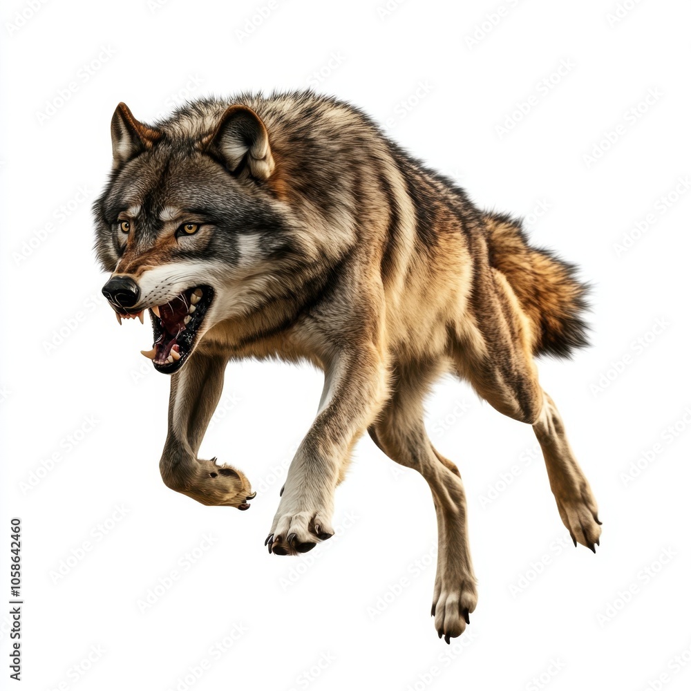 wolf attacking,running, jumping,action pose,tattoo, White background wolf attacking,running, jumping,action pose,tattoo, White background