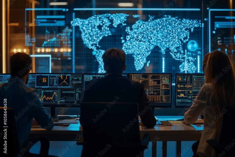 Team of cybersecurity experts brainstorming innovative ai solutions for protecting sensitive information Team of cybersecurity experts brainstorming innovative ai solutions for protecting sensitive information