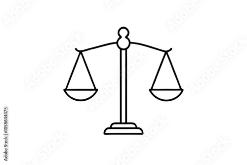 Weighing scale line art icon.