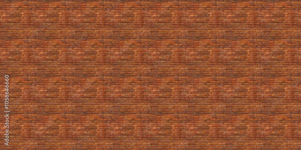 Fototapeta premium burnt orange brick texture: close-up of deep burnt-orange bricks with subtle aging marks and warm undertones, giving a rich, rustic appearance perfect for cozy and southwestern-inspired designs